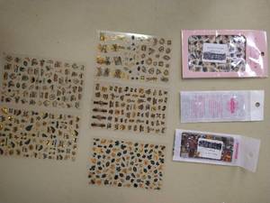 lot 4625 image: 12 sets of nail sticker pages