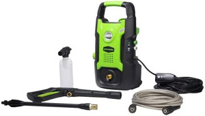 lot 4654 image: Greenworks 1600 PSI 1.2 GPM Pressure Washer (Upright Hand-Carry)