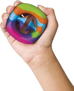 lot 4664 image: Set of 5 Toysmith Snapperz Rainbow Fidget Toy, Squeeze, Grab, Snap, Sensory, Party Popper Noise Maker Stress Relief