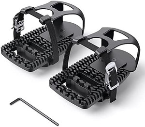 lot 4669 image: Toe Cages for Peloton Bike & Bike(Only for Peloton Adapters), Miden Peloton Pedal Toe Cage for Regular Shoes, Convert Look Delta Pedal to Toe Clip Straps, Accessories for Peloton �� Ride with Sneakers