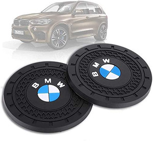 lot 4677 image: BMW car accessories lot 2PCS Car Coaster Silicone Anti-Slip Mat Fit for BMW with 4PCS decal stickers and BMW 4PCS valve caps