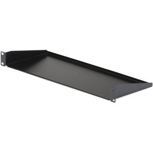 lot 4679 image: StarTech.com 1U Vented Server Rack Cabinet Shelf, 10in Deep Fixed Cantilever Tray, Rackmount Shelf for 19 AVDataNetwork Equipment Enclosure with Cage Nuts & Screws, 44lbs Weight Cap. - 1U Network Rack Shelf (CABSHELFV1U) - Rack shelf - black - 1U - 10