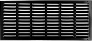 lot 4694 image: 30 X 20 Steel Return Air Grilles - Sidewall and Ceiling - HVAC Duct Cover - Black Outer Dimensions 31.75 w X 21.75 h