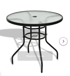 lot 6585 image: 32 inch Tiesa Glass Coffee Table