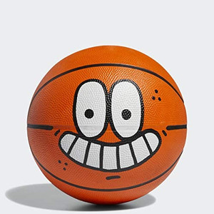 lot 6591 image: OrangeBlack, 3 - Kids mini basketball with a Lil Stripe graphic SIZE 3 BASKETBALL Size (3) mini ball is 7 and great for player development and youth athletes