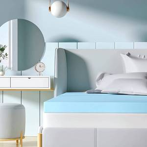 lot 6598 image: RECCI 2.5 Inch Twin Mattress Topper, Gel Infused Memory Foam Mattress Topper, Pressure Relieving Mattress Topper for Back Pain, Cooling & Breathable, CertiPUR-US Certified, Twin