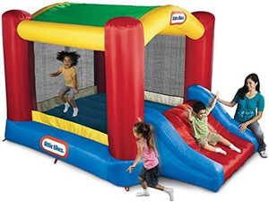 lot 8822 image: Little Tikes - Shady Jump n Slide Bouncer