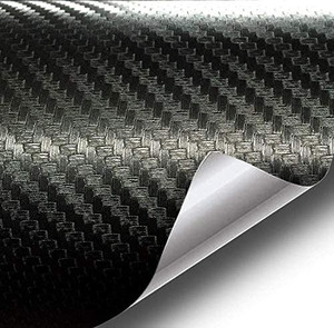 lot 8827 image: VViViD XPO Black Carbon Fiber Car Vinyl Wrap