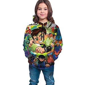lot 8845 image: DEMO QUEEN Ben-10 Hoodie Unisex 3D Printed Hoodies Novelty Hooded for Teens Boys Girls Kids 10-12 Years