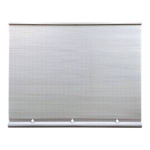 lot 8853 image: Radiance 6 x 6 Cordless 14 PVC Roll-Up Outdoor Sun Shade White