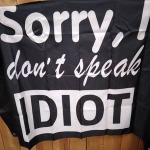 lot 9095 image: SORRY I DONT SPEAK IDIOT FLAG