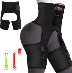 lot 9096 image: Waist Trainer For Women Sweat Sauna Shaper Cincher Thigh Butt Lifter Band Waist Trainers 3 In 1 Waist Trimmer For Women NO PHONE POCKET size LXL