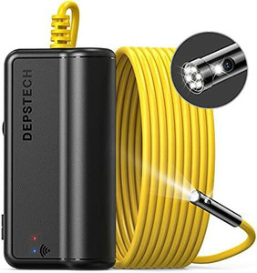 lot 9138 image: DEPSTECH Dual Lens Wireless Endoscope, 1080P Scope Camera with 7 LED Lights, 0.31In Lens Video HD Inspection Camera, Zoom Waterproof Borescope Semi-Rigid Cable for Android & iOS Phone or Tablet