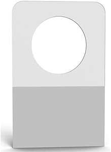 lot 9146 image: 1 X 1-12 Hang Tabs Round Hole Self Adhesive Clear Tag Plastic Hanging Tabs Sticky Hook for Retail Merchandise Display 252 ct -Pack  5 packs per lot