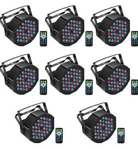 lot 10042 image: King LED Par Lights DJ Stage Light RGB 36 LED with Sound Activated Remote Control DJ Uplighting for Wedding Party Club Christmas Stage Lighting (8 Packs)