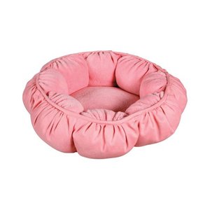 lot 10050 image: Doskocil Aspen Pet Faux Micro Suede Pet Bed for Cats Brown 6 in. H x 18 in. W x 18 in. L