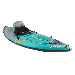 lot 10058 image: Sevylor Quikpak K1 One Person Kayak, Inflatable