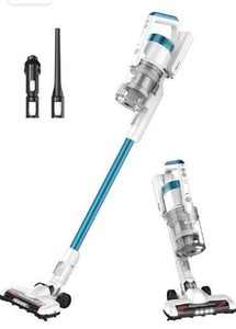 lot 10063 image: Eureka RapidClean Pro Lightweight Cordless Vacuum Cleaner, High Efficiency Powerful Digital Motor LED Headlights, Convenient Stick and Handheld Vac, Essential, White