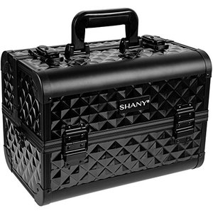 lot 10099 image: SHANY Premier Fantasy Collection Makeup Artists Cosmetics Train Case - Black Diamond