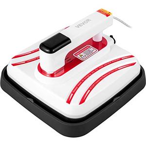 lot 10114 image: VEVOR Mini Press 800W Mini Heat Press 10 x 10 Inch Red Portable Easy Press Mini Highly-sensitive Touch Screen Vibration Function Press Machine Mini Press for T-shirts with Reliable Double-tube Heating