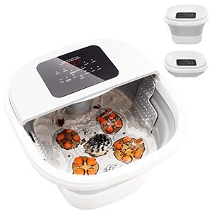 lot 10176 image: AIVEISI Foot Bath Spa Massager Collapsible Foot Bath with Heat Water Streams Motorized Shiatsu Massage Rollers, Feet Muscle Pain Stress Relief Home Pedicure Time Temperature Control Foot Care Soak Tub