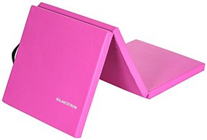 lot 10191 image: BalanceFrom 2 Thick Tri-Fold Folding Exercise Mat with Carrying Handles for MMA, Gymnastics and Home Gym Protective Flooring