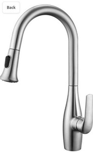 lot 10200 image: Kitchen Faucet with Pull Down Sprayer Stainless Steel Kitchen Sink Faucet High Arc Brushed Nickel with Deck Plate