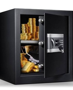 lot 10228 image: KACSOO Fireproof Safe Box, 1.7 Cub Digital Safe Box Fireproof Waterproof Combination Lock Safe with Keypad LED Indicator, for Pistol Cash Jewelry Important Documents