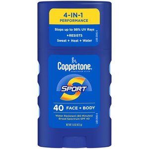 lot 10250 image: Coppertone Sport Sunscreen Stick SPF 40 Travel Size Sunscreen 1.5 Oz