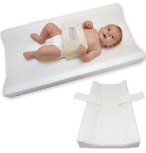 lot 10282 image: Non-Slip Baby Changing Pad, White, 16 x 32 x 3.5 by PooPoose
