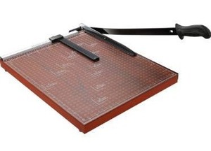 lot 10288 image: COOCHEER Paper Cutter Guillotine Paper Trimmer with 12-inch Cut Length, A3 Paper Cutting Machine, 10 Sheets Capacity Paper Slicer, Small Business Supplies(Red)