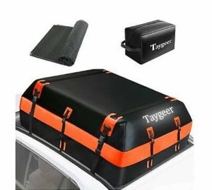 lot 10304 image: Taygeer Rooftop Cargo Carrier, 21 Cubic Feet Soft-Shell Waterproof Roof Top L...