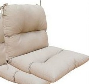 lot 10323 image: BOSSIMA Outdoor Indoor High Back Chair Tufted Cushions Comfort Replacement Patio Seating Cushion (Tan)