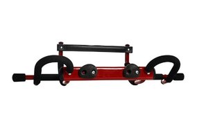 lot 10327 image: Stamina Pull Up Bar for Doorway w Smart Workout App - Portable Door Gym Chin Up  Pull Up Station & Push Up Bar w Multiple Grip Positions for Home Gym