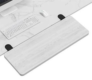 lot 10341 image: OUGIC Ergonomics Desk Extender Tray, 29.5x9.5 Punch-Free Clamp on, Foldable Keyboard Drawer Tray, Table Mount Armrest Shelf, Computer Elbow Arm Support