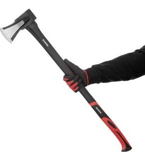 lot 10356 image: INTERTOOL 35-inch Splitting Maul, Axe, 5 lb  2270 g, Shock Absorbing Fiberglass Anti-Slip Handle with Blade