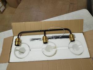 lot 10358 image: Black & Gold Bathroom Light