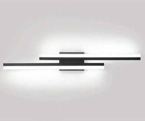 lot 10359 image: PRESDE 32in Dimmable Modern Black LED Vanity Light Fixtures for Bathroom Over Mirror Lighting (Cold White 6000K)