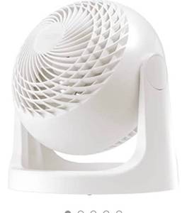lot 74073 image: IRIS USA WOOZOO Air Circulator Fan, Vortex Fan, Desk Fan, Portable Fan, 3 Speed Settings, 360 Tilting Head, 52ft Max Air Distance, Large, White
