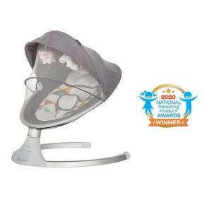 lot 74078 image: Dream On Me Zazu Cradling Swing in Grey and Pink