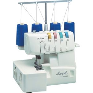 lot 74080 image: Brother 1034D 3 or 4 Thread Serger with Easy Lay In Threading White
