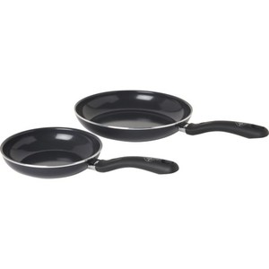 lot 74085 image: Diamond Nonstick Frying Pan Set - 2-Piece - Black ( )
