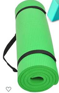 lot 74086 image: Amazon Basics Extra Thick Exercise Yoga Gym Floor Mat with Carrying Strap - 7...