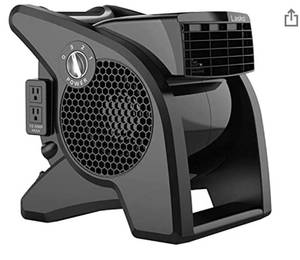 lot 74088 image: Lasko High Velocity Pro-Performance Pivoting Utility Fan for Cooling, Ventilating, Exhausting and Drying at Home, Job Site and Work Shop, Black Grey U15617