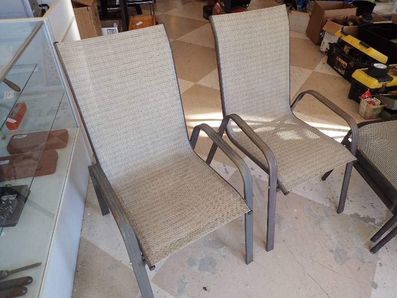 lot 2784 image: (2) Outdoor Pool Side Seating Chairs