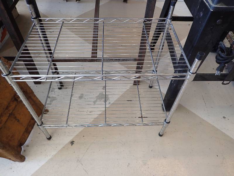 lot 2790 image: 2 Tier Metal Wire Storage Rack