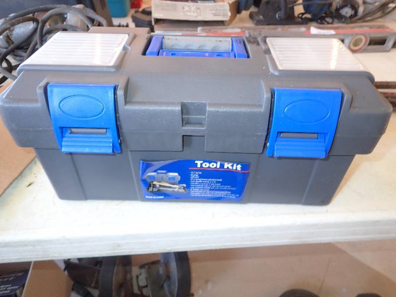 lot 2861 image: New 16.5 Tool Box w Tools Sealed Packages