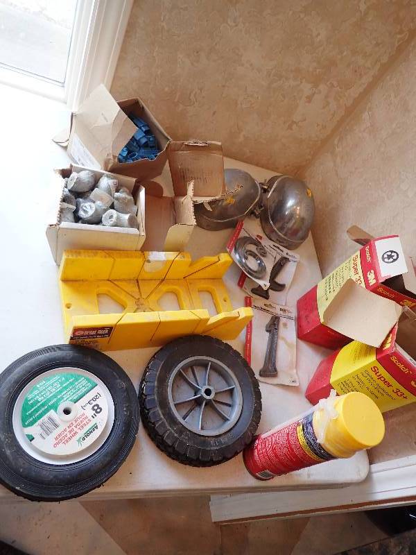 lot 1378 image: Lot Of Misc. Steel Wheel With Hardware And Address Numbers