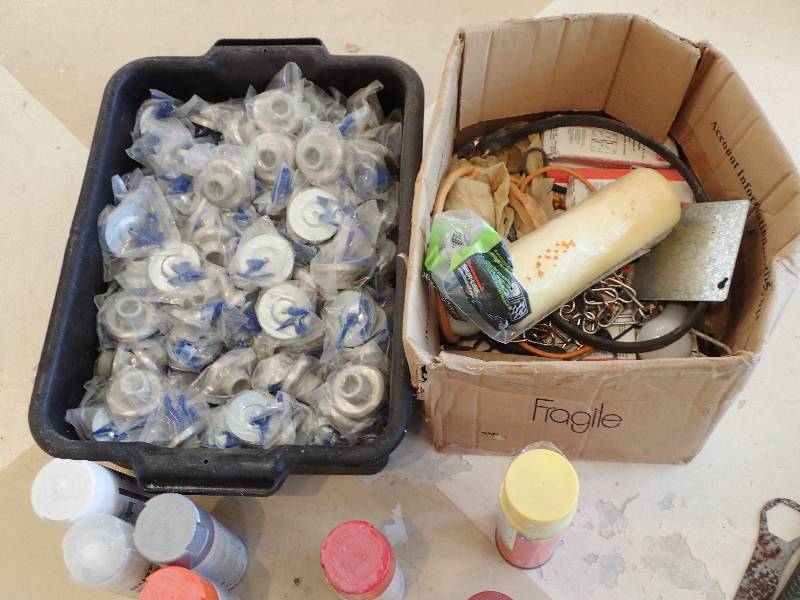 lot 1398 image: Misc. Hardware And Spray Enamel