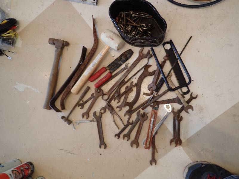 lot 1410 image: Large Lot Of Wrenches, Rubber Malott and Hammer